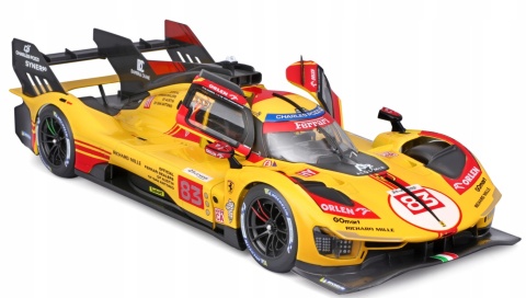 Bburago - Ferrari 499P 24H LMS Hypercar 2024#83 1:24 Scale Diecast Replica AF Corse Le Mans Opening Doors Ferrari License Age 14